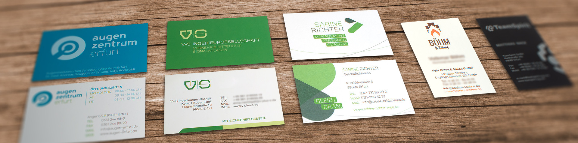 Visitenkarten Visitenkarten Header