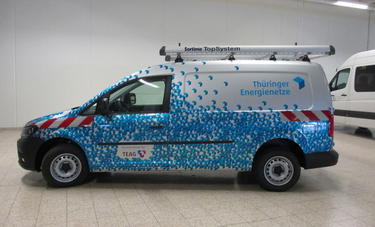 Autofolierung von zwei VW Caddy für die TEAG Thüringen