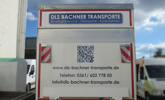 LKW-Beschriftung für DLS Bachner Transporte