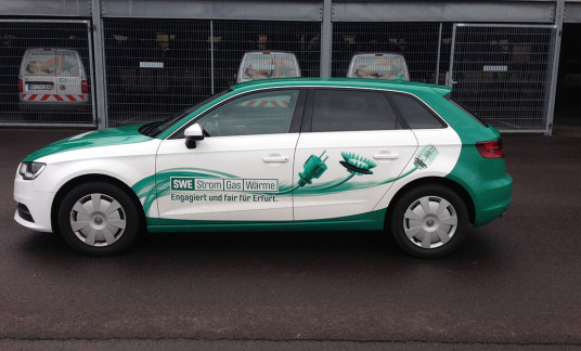 Autofolierung Audi A3 - Stadtwerke Erfurt