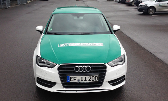 Autofolierung Audi A3 - Stadtwerke Erfurt - nachher