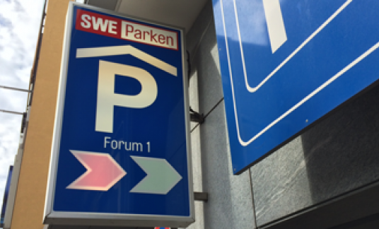Beschilderung SWE Parken in Erfurt